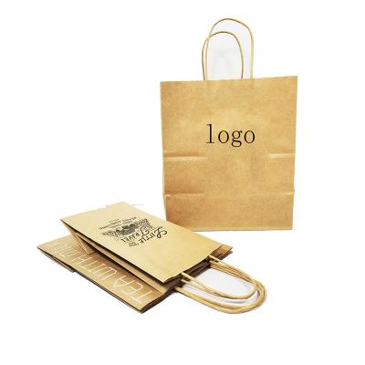 China Recyclable Cheap Custom Recyclable Kraft Paper Bag Shopping Paper Bags Logo Printed for sale