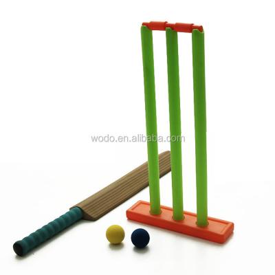 China CE Rohs Certificated EVA Foam Wood Look Plastic Kids Cricket Kit Set Mini Cricket Kit Set for sale