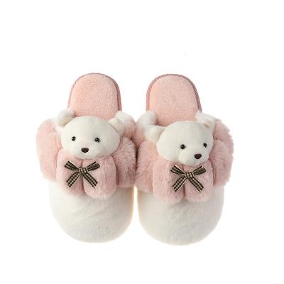 China Fashion Trend Low Price Guaranteed Quality Fashion Houses Cartoon Slippers Women's Fluffy Slides for sale