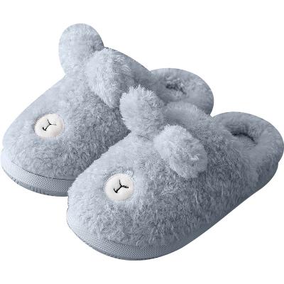 China Lady Fluffy Slipper Slides Non-slip Fashion Trend Soled Fur Slippers Men Women Woolen Flat Indoor Sandals for sale