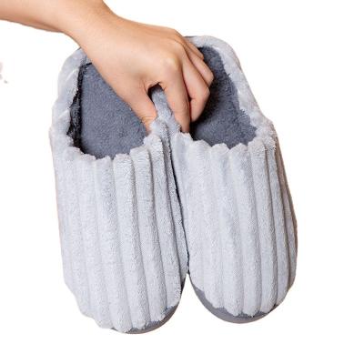 China Fashion Trend Winter House Fluff Indoor Soft Thermal Slippers For Home Guests Women Older Men Anti-skid Fur Slips Shoes for sale