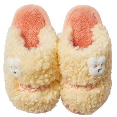 China Round Cheerful Warm Winter Cartoon Slippers Children Baby Kids Boys Girls Indoor Household Shoes for sale