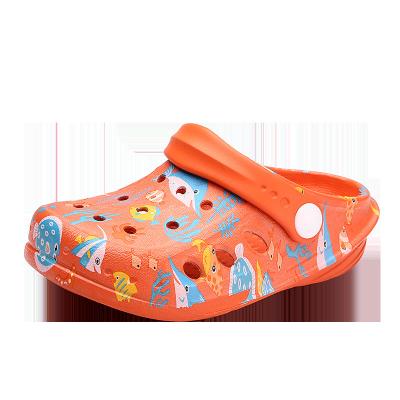 China Round Soled Soft Anti-skid Rubber Sandal Breathable Lightweight Children Kids Clogs Shoes Slippers Slides for sale