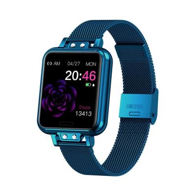 China ZL13 Touch Screen Smart Watch Women Stainless Steel Color Screen Smartwatch With Heart Rate Blood Pressure, Female Health Notices Watch for sale