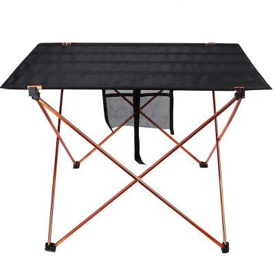 China Outdoor Camping Modern Orange Portable Table Aluminum Folding Camp Table Light Weight For Picnic Camping Hike Backpacking for sale