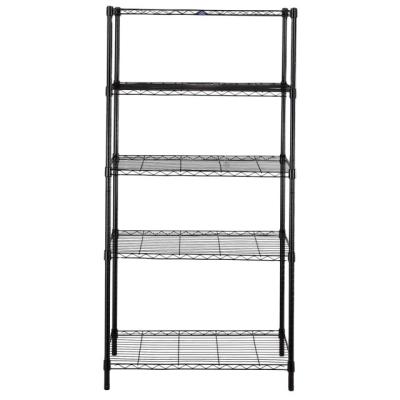 China Iron Classics 5 Tier Home Style Mobile Storage Kitchen System Display Rack for sale