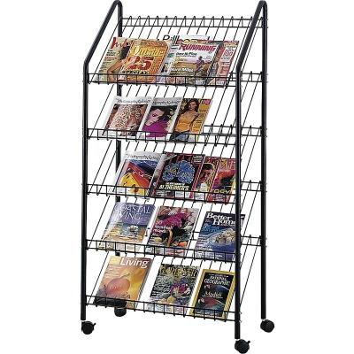 China Morden Brochure Display Rack Metal Magazine Rack Retail Display Wire Metal Magazine Rack for sale