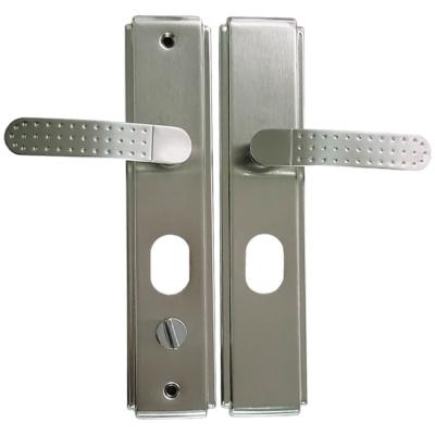 China High Quality Interior Steel Door Lever Mordern Design Lock Handle Empty Door Lever Handle Aluminum Interior Door Lock Lever Hollow Handle Plate for sale