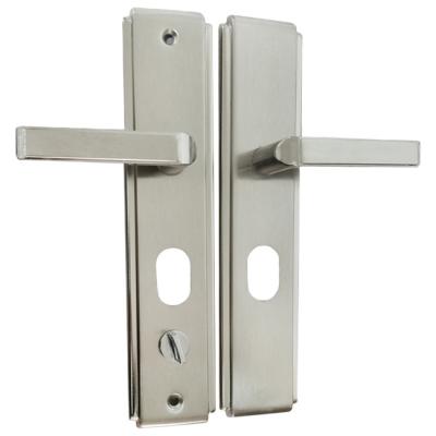 China Hot Sale Empty Door Handle Mordern Design Door Handle Lock Cavity Lever Handle Plate Lock Aluminum Interior Steel Interior Door Lever for sale