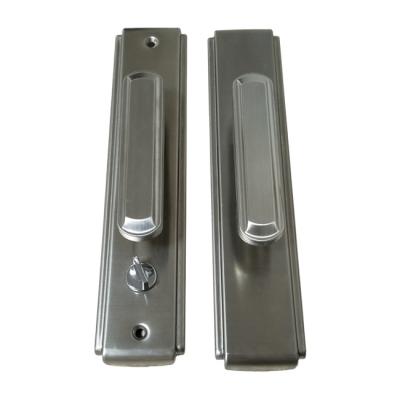 China Hot Sale Empty Door Handle Mordern Design Door Handle Hollow Lever Lock Stainless Steel Plate Interior Door Lever Lock for sale