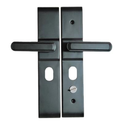 China Mordern Design Door Lock Lever Cavity Handle Hot Selling Empty Door Handle Iron Plate Lock Steel Interior Door Lever Empty Lever Handle for sale