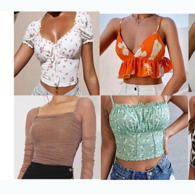 China Anti-Static Bulk Clothes Blouses Big Bale Cheapest Wholesale Sellers Curve Long Dress Women Vestidos Top Crop Manufacturer for sale