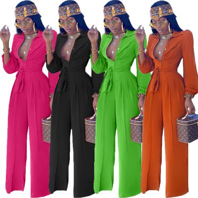 China Autumn Clothes The New European and American Women's Clothing Lady's Work Casual Rompers QUICK DRY Jumpsuits And Office Overalls for sale