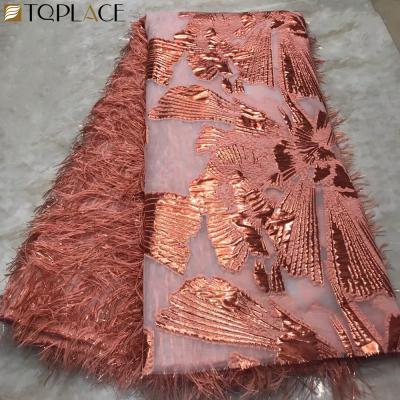 China Viable Fashion Jacquard Nigerian Net Lace Fabric Lace High Quality African Brocade Lace Fabric For Bridal Dress for sale