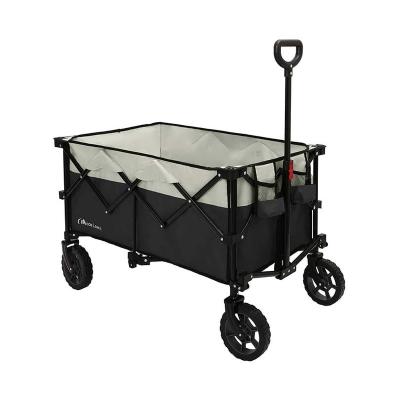 China 600D PVC+Steel Pipe High Quality Sprayed Plastic Portable Folding Outdoor Cart Outdoor Camping Picnic Camp Trolley Garden Cart for sale