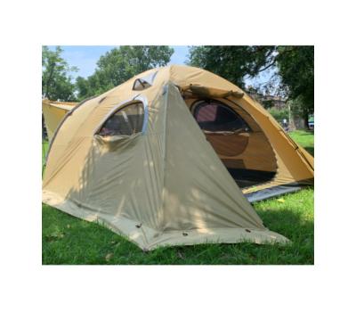 China Pretty Sturdy Upright Bracing Type Upright Camping Tent 2000mm Beige Outdoor 466c Tent for sale