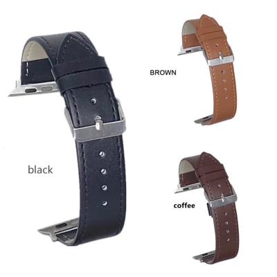 China Leather Leather Bands Compatible with Apple Replacement Strap 38/40mm 42/44mm for iWatch SE&Series 6/5/4/3/2/1 for sale