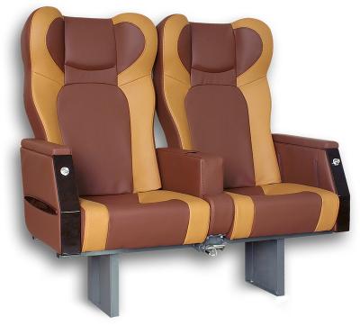 China Coach bus leather seats with foot rest and food table for sale