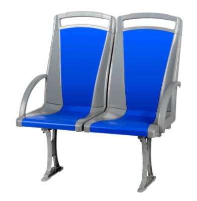 China Bus leather plastic seats with steel frameless legs for sale