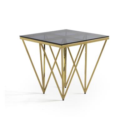 China Antique modern luxury storage gold accent table end side table and coffee table sets for living room for sale