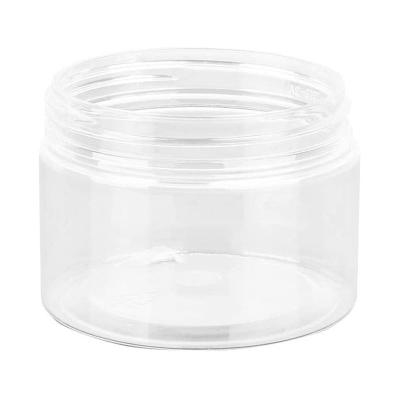 China Recycable Maker 100ml 120ml 150ml 200ml 250ml 300ml 500ml Plastic Round PET Food Jars With Screw Lid for sale