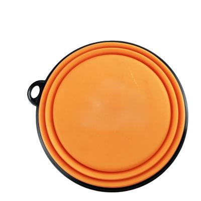 China Customizable and Portable Collapsible Foldable Outdoor Travel Silicone Pet Bowl for sale