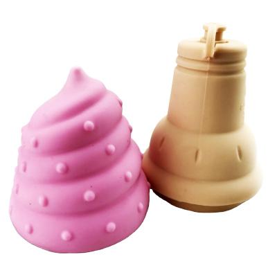 China Safe Water Injection Pet Silicone Ice Cream Toy Pet Licking Ice Cream Pet Chew Toys for sale