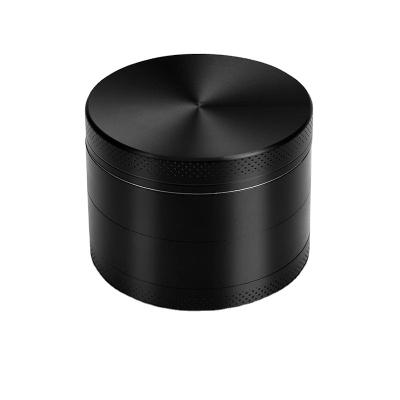 China Spice Grinder Black Color 4 Pieces Metal Zinc Alloy Spice Herb Grinder Tobacco Grinder for sale