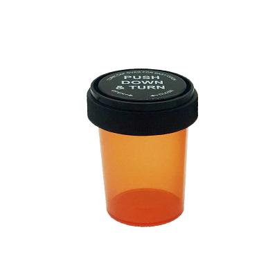 China Meidical Packaging Plastic Child Resistance Container Solid Color Reversible Vials for sale