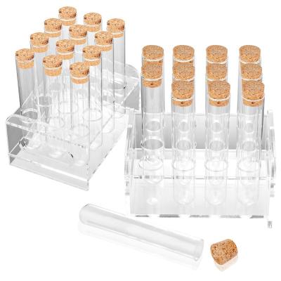 China Hot Sale 20x1250mm Borosilicate Glass Chemical Test Tube Customized Glass Test Tube With Cork Lids for sale