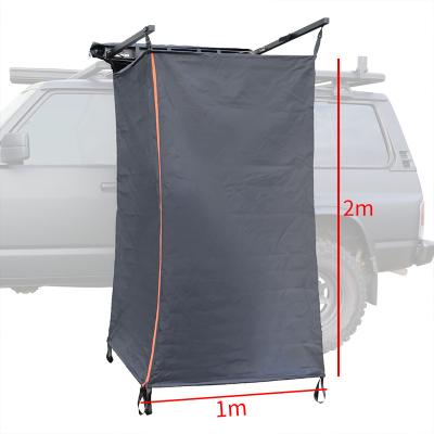 China Easy Install Easy Open Tent Aluminum Roof Top Side Shower Camping Car Tent Shower Tents for sale