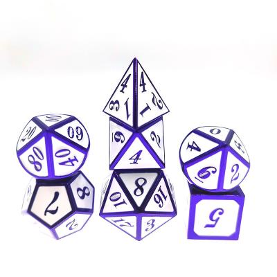 China High Quality Custom Metal Dice Game Square Polyhedral Black Metal Dice Logo Solid Dies Wholesale Custom Dies for sale