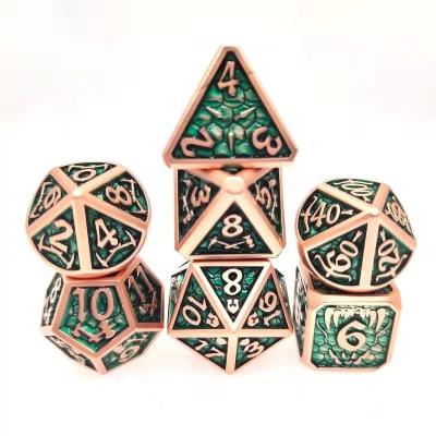 China Square Game Metal Dice Table Set DND Playing Sword D20 Dice Board RPG Custom Polyhedron Game Dungeons and Dragons for sale