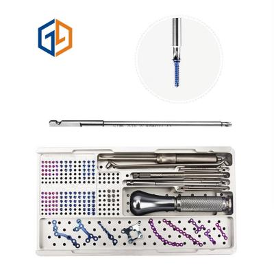 China Maxillofaciale mini titanium plaat 1.5 2.0 orthopedische instrumenten kit Te koop