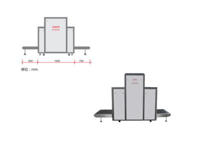 China Escáner del paquete X Ray del ferrocarril/del aeropuerto con la carga 200Kg del transportador en venta