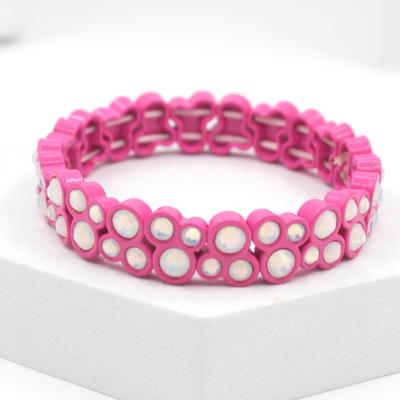 China BOHEMIA manufacturers on the new European and American zinc alloy enamel rhinestone DIY bracelet irregular elastic bracelet ladies for sale