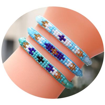 China BOHEMIA Japan and South Korea rice crafts MIYUKI Japan simple pattern bracelet handwoven bead bracelet export spot handwoven wholesale for sale