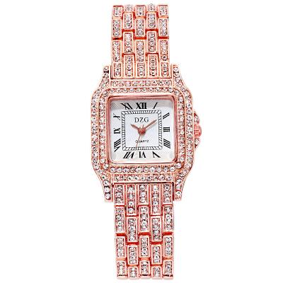 China Non-specific fashion trend rhinestone ladies watch fashion watch full rhinestone micro inlaid small square alloy dial watch for sale