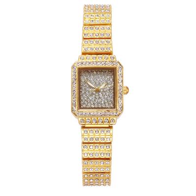 China New non-specific ladies watch, small square watch with diamond star alloy, factory direct approval, three-color optional for sale