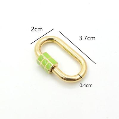 China DIY jewelry accessory the latest hot-selling colorful paint buckle carabiner buckle spiral o-shaped zinc alloy DIY jewelry accessories for sale