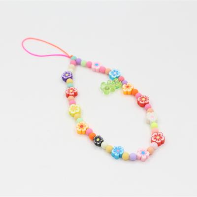 China BOHEMIA Direct Selling Wholesale Fashion Beaded Mobile Phone Charm Cool Color Phone Chain Strap Accessories For Women DIY for sale