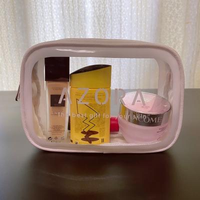 China Durable Fashion Comfortable Convenient Transparent PVC Makeup Bags Set For Travel for sale