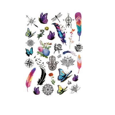 China Temporary Waterproof Temporary Tattoo Sticker Flower Tatoo Stickers Flash Fake Tattoos For Women Men for sale