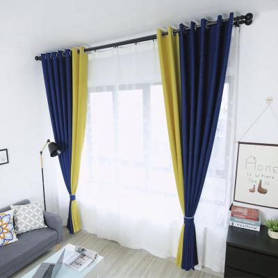 China Wholesale 100% Ready Made Polyester Blackout Curtains Blackout Drapery Office Window Curtains For Living Room for sale