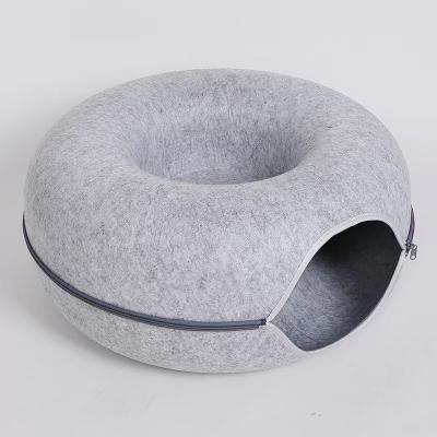 China Hand Wash Good Na Felt Home for Cat Nest Pet Warm Products Resting Home Universal Box All-Seasons Cat House for sale