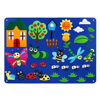 China Quality Assurance Felt Board Interesting Stories Sets Diy Animal World Educational Felt Toy For Toddler Kids Theme for sale