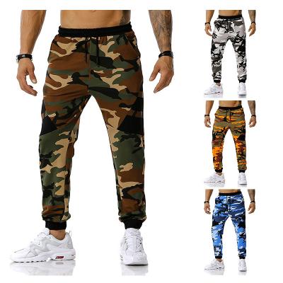 China Anti-Wrinkle Logo Cotton Sportswear Breathable Street Wear Custom Camouflage Pants Sport Outdoor Rise Sweatpants Men for sale