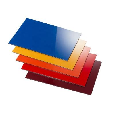 China Wall Cladding Fireproof PVDF Aluminum Composite Panel Glossy PVD Colored for sale