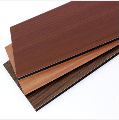 China PE PVDF Wood Aluminum Composite Panel MKS001 Outdoor PVD Colored Building Material Wall Decorative for sale