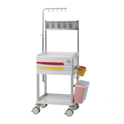 China Low Price Modern Hospital Medical Trolley With Drawers ABS Medicine Cart for sale